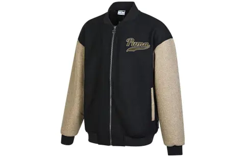 PUMA Jackets Unisex Black Coffee Baseball Collar Moderate Other