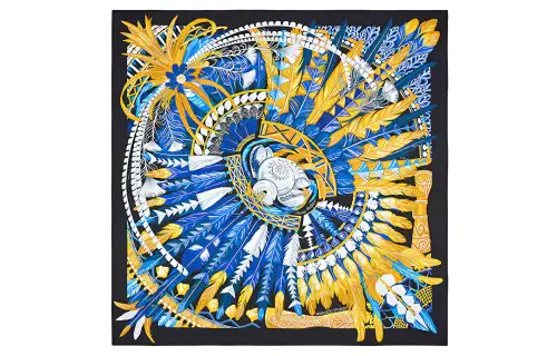 HERMES Scarves Unisex Black