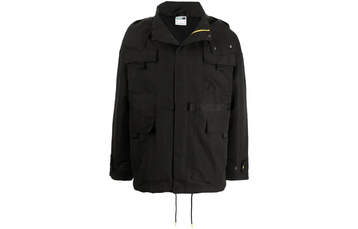 PUMA Jackets Men's Black Hooded Moderate