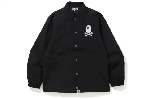 A BATHING APE Jackets Men's Black Lapel Moderate Other