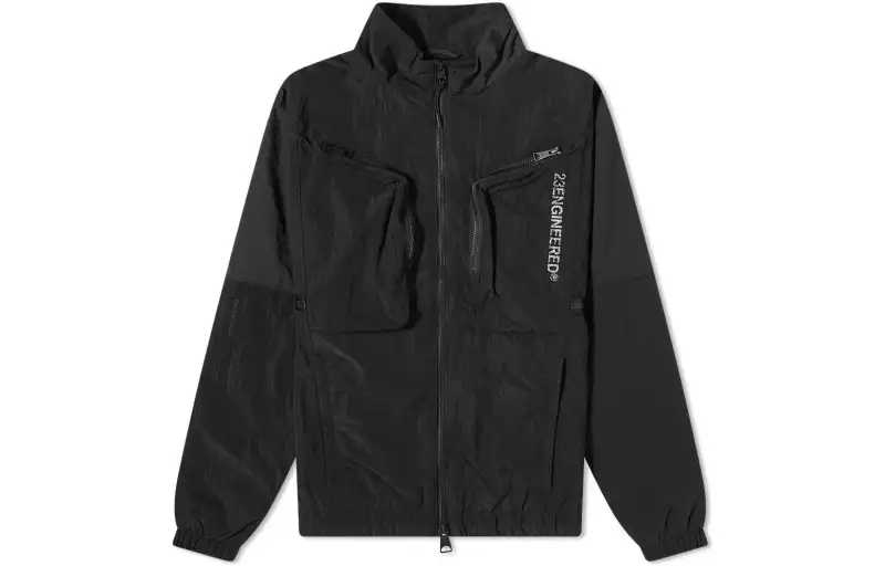 Jordan Jackets Men's Black Stand Collar Moderate