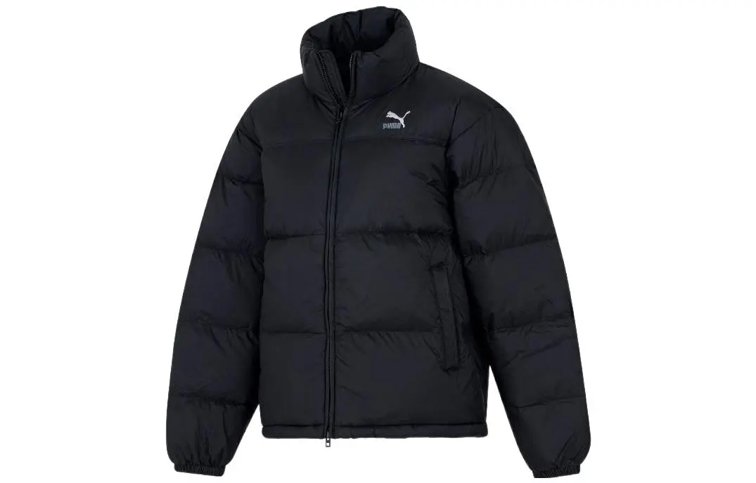 PUMA Jackets Men's Black Stand Collar Moderate Other