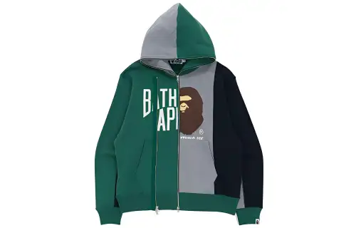 A BATHING APE Sweatshirts Men's Hooded Moderate Cardigan