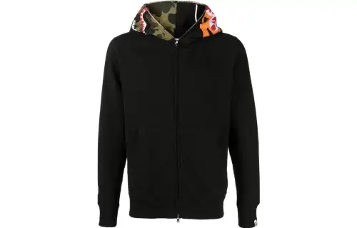 A BATHING APE Jackets Men's Black Hooded Moderate Other