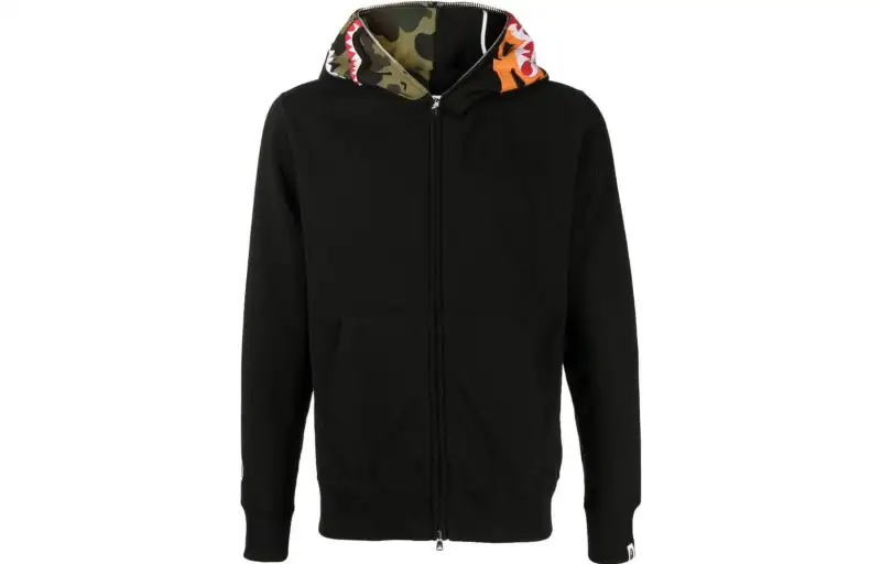 A BATHING APE Jackets Men's Black Hooded Moderate Other
