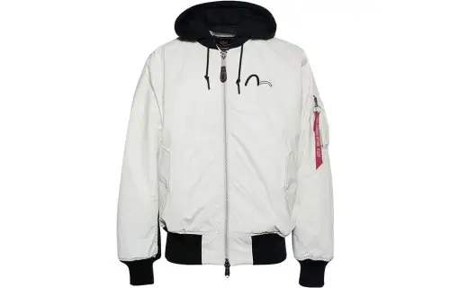 EVISU Jackets Men's Black/White Hooded Moderate Other