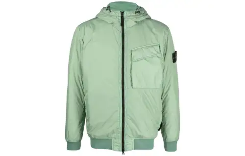 STONE ISLAND Jackets Men's Green Hooded Moderate Other