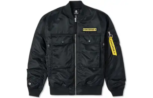 Converse MILITARY PACK Jackets Men's Black Baseball Collar Moderate Workwear