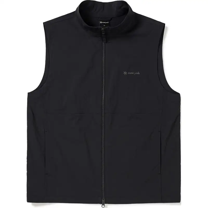 Snow peak root stand waterproof, comfortable and durable stand collar zipper solid color sleeveless vest men's style