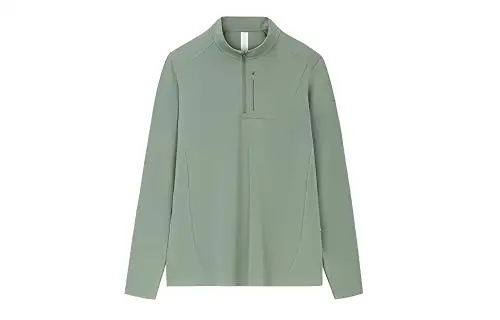 ANTA T Shirts Men's Ore Green Stand Collar Moderate Straight Fit