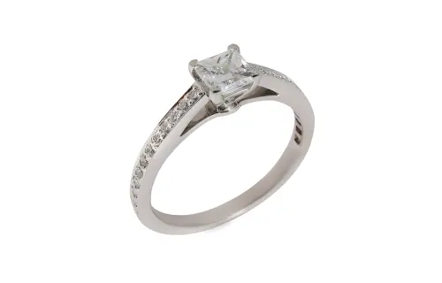 TIFFANY & CO. Tiffany, diamond platinum ring, print