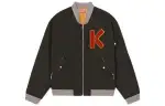 KENZO Logo Embroidered Zipped Bomber Jacket