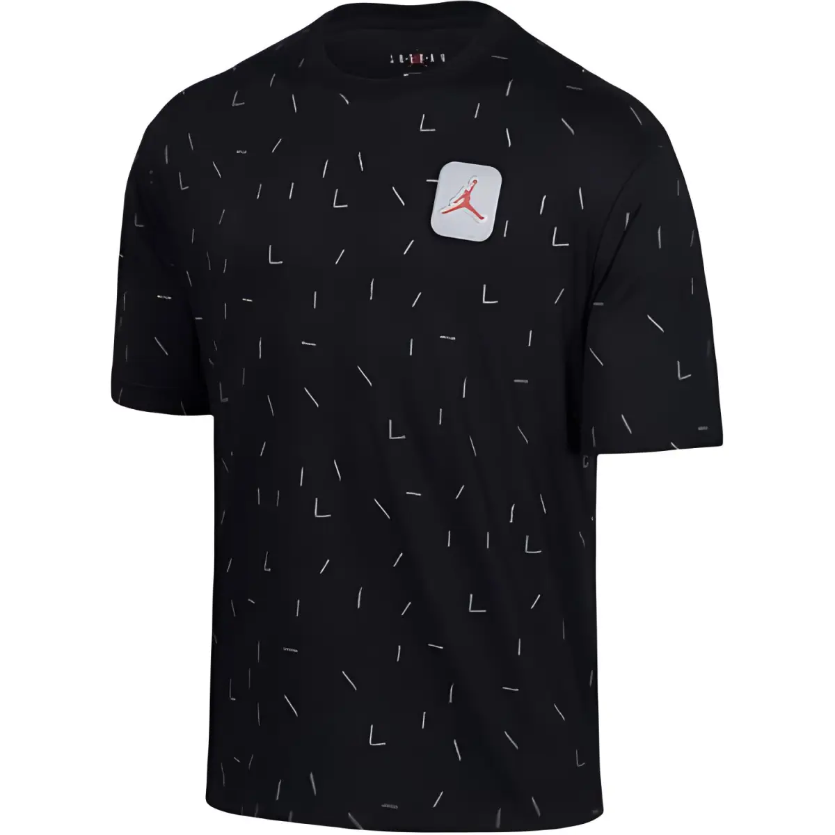 Jordan T-Shirts Men's Black Crew Neck Moderate Straight Fit