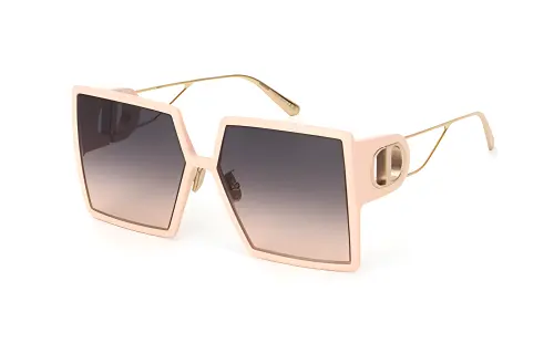 DIOR Plate And Metal Irregular Shape Sunglasses Women's Pink