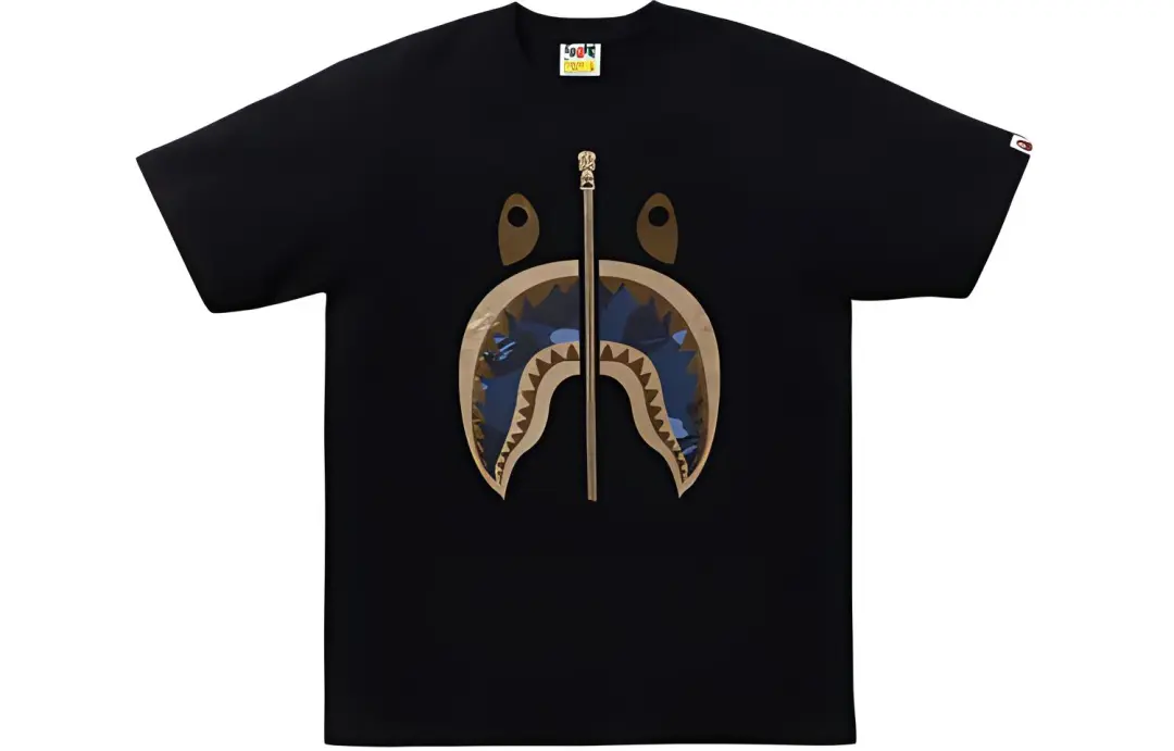 A Bathing Ape shark-print cotton T-shirt