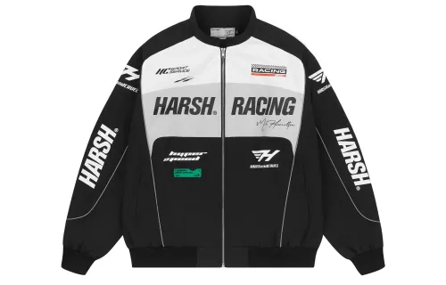 HARSH AND CRUEL Jackets Unisex Stand Collar Moderate Other