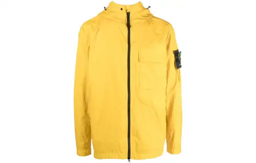 STONE ISLAND Jackets Men's Yellow Hooded Moderate Other