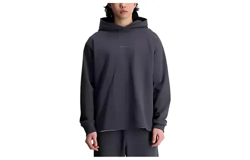 New Balance Sweatshirts Men's Gray Hooded Moderate Regular