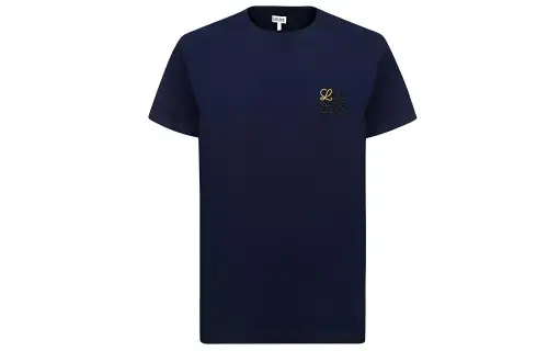 LOEWE T Shirts Men's Blue Crew Neck Moderate