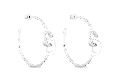 DIOR Metal, Crystal Earrings Women's Silver
