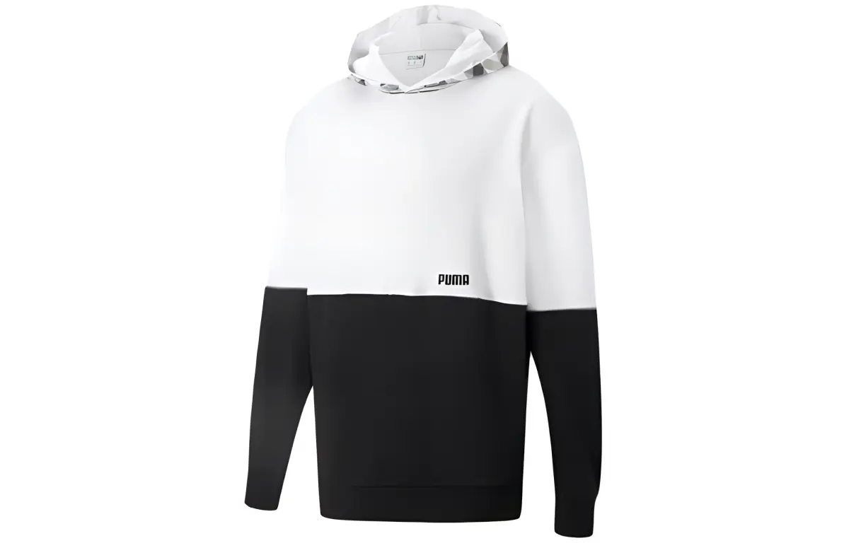 PUMA Sweatshirts Men's Black Hooded Moderate Straight Fit