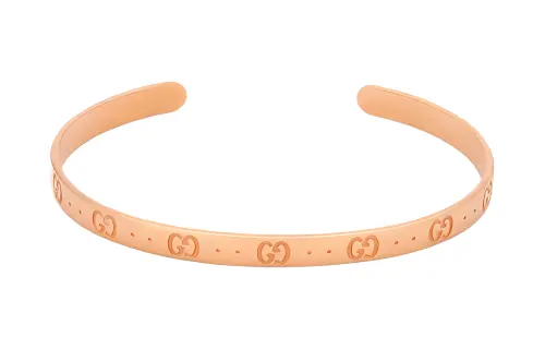 GUCCI Icon 18K Rose Gold Bangles Unisex Gold