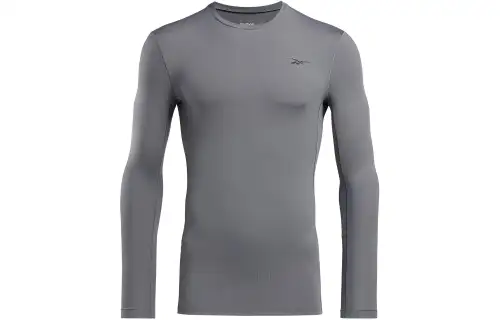 Reebok T Shirts Men's Cool Gray Crew Neck Moderate Straight Fit