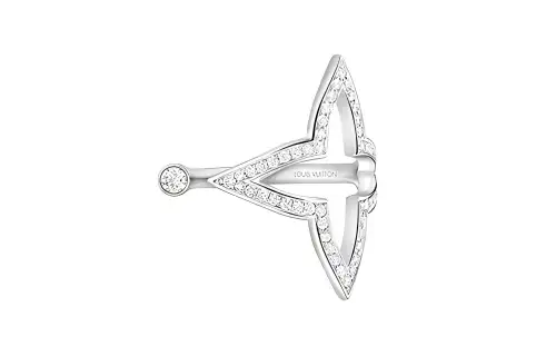 Lv Ombre Blossom Open Ring White Gold And Diamonds