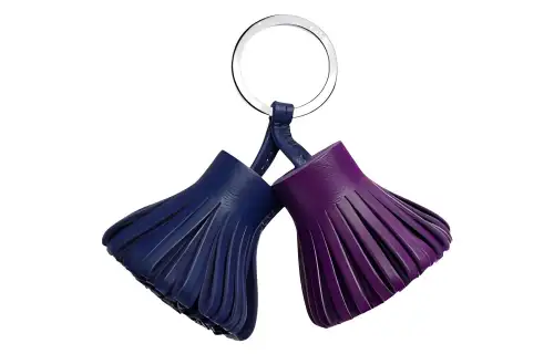 HERMES Carmen Keychains Unisex Blue