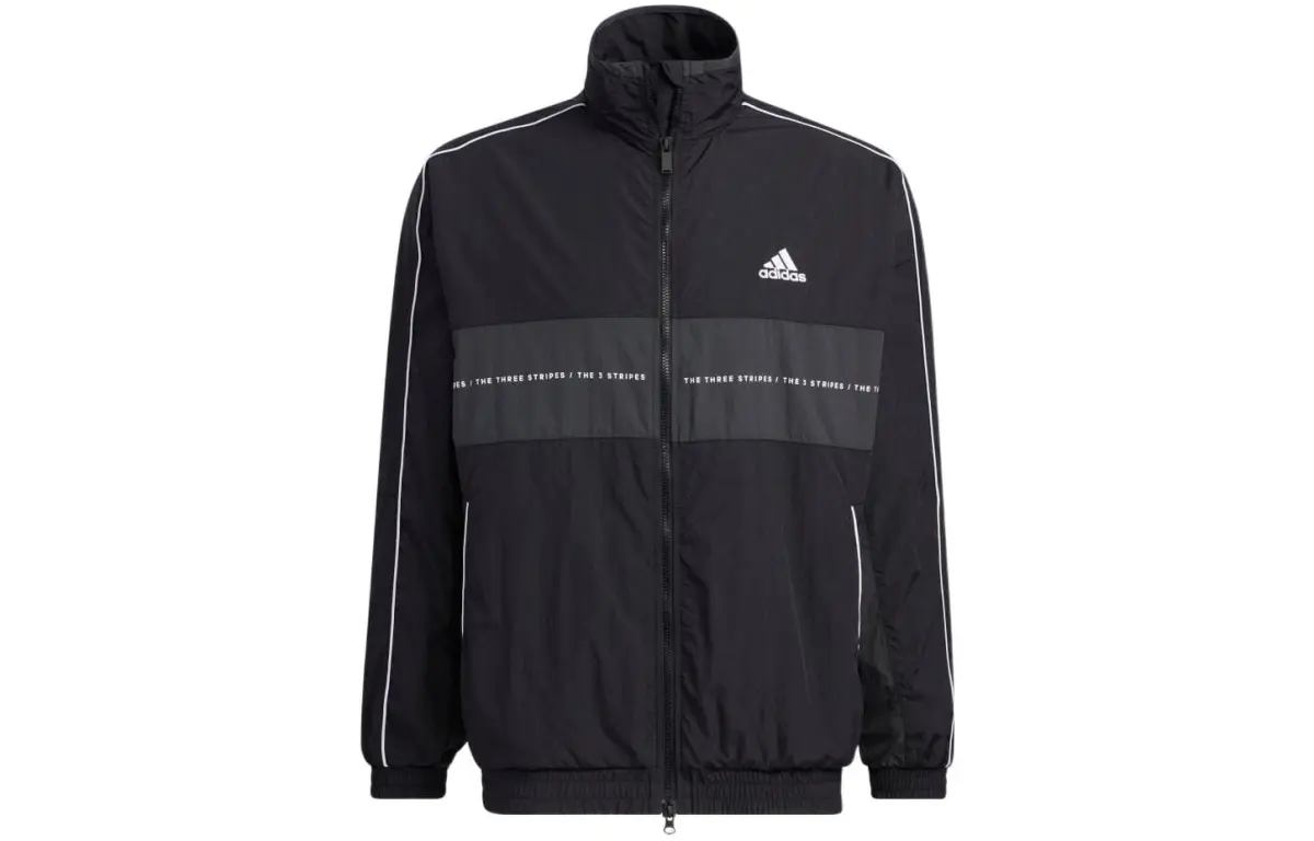 Adidas Jackets Unisex Black Stand Collar Moderate