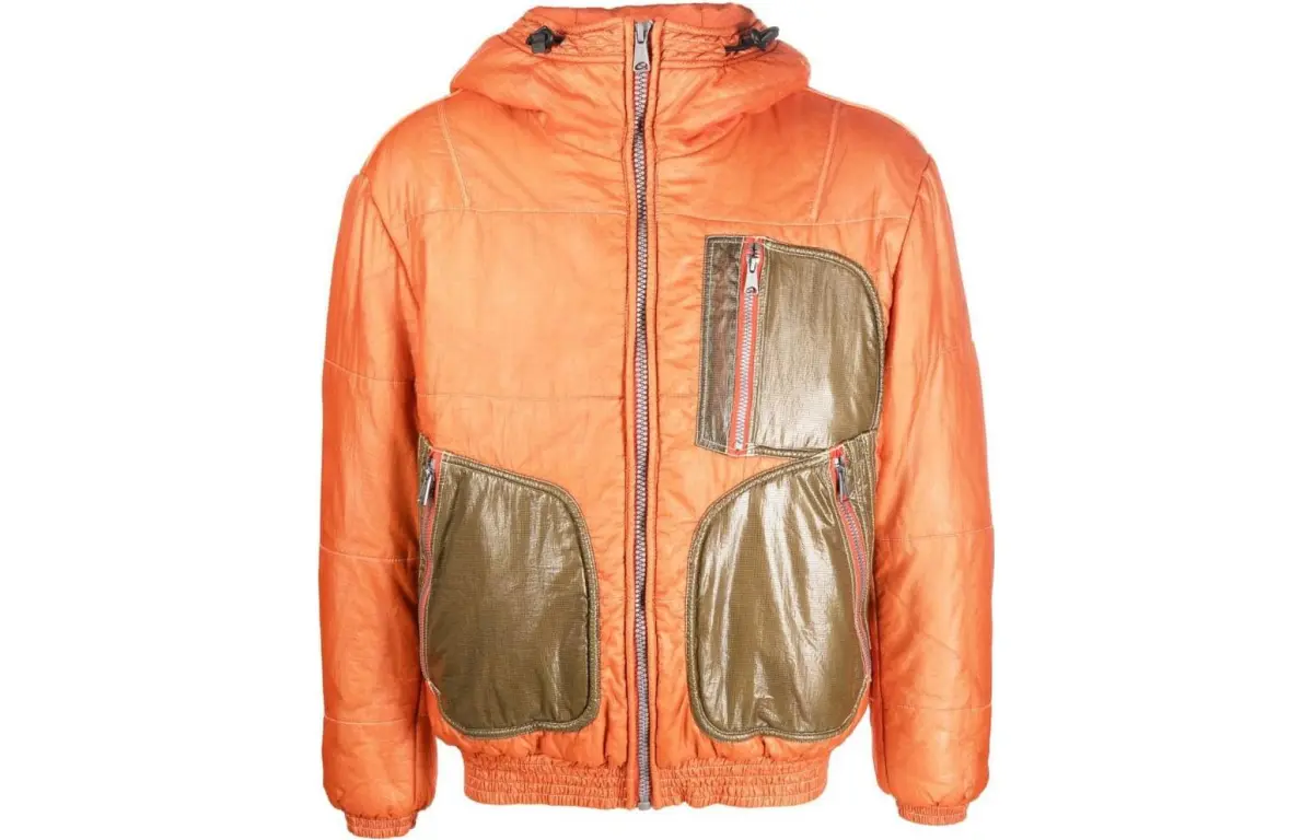 DIESEL Jackets Men's Orange Hooded (Non-detachable) Moderate Other
