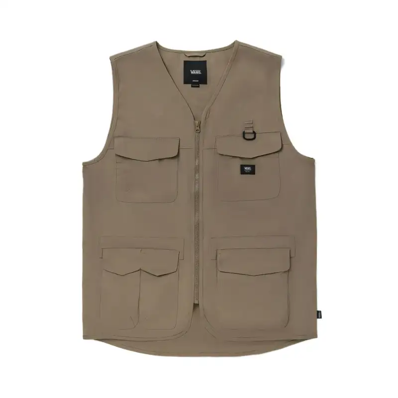 Vans Tank Tops Men's Khaki V Neck Moderate Other