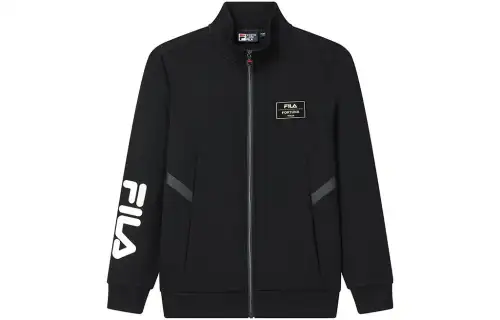 FILA Jackets Men's Jet Black Stand Collar Moderate Other