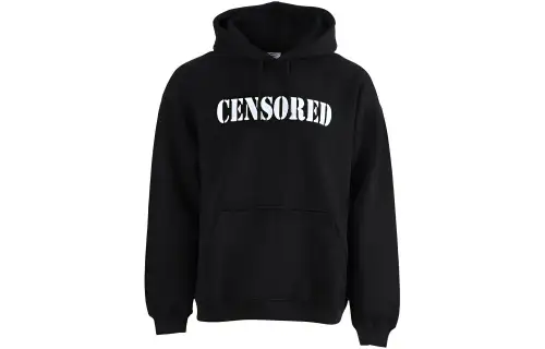 Vetements Sweatshirts Men's Black Hooded Moderate Regular