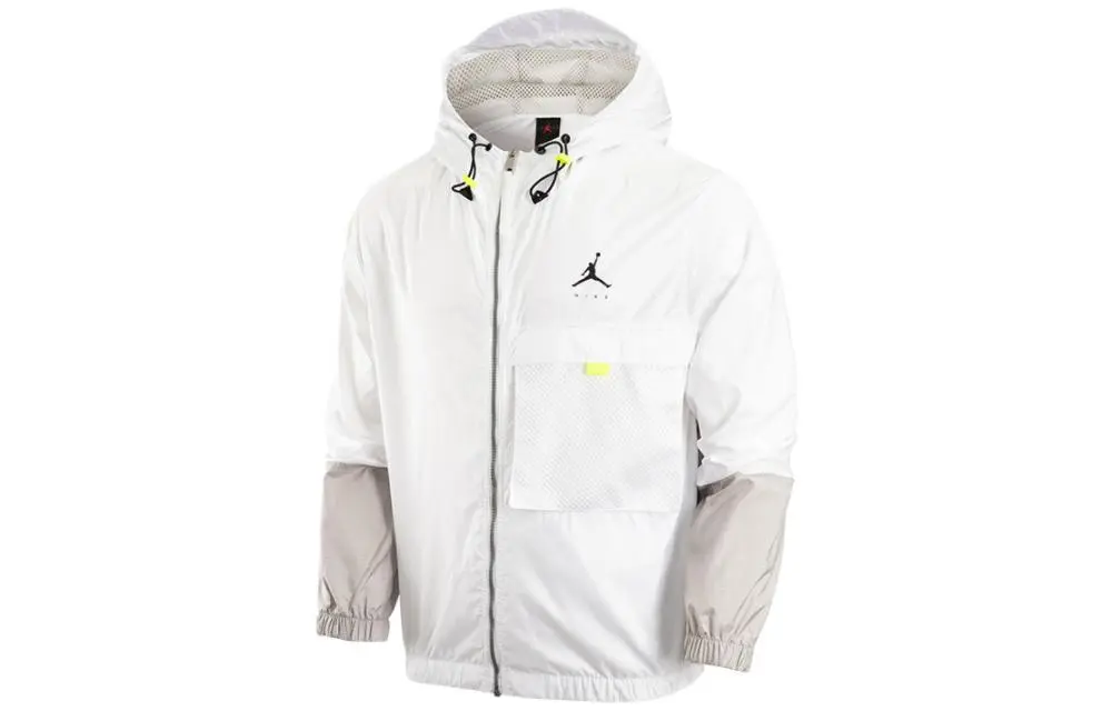 Jordan Jackets Men's White Hooded Moderate Other