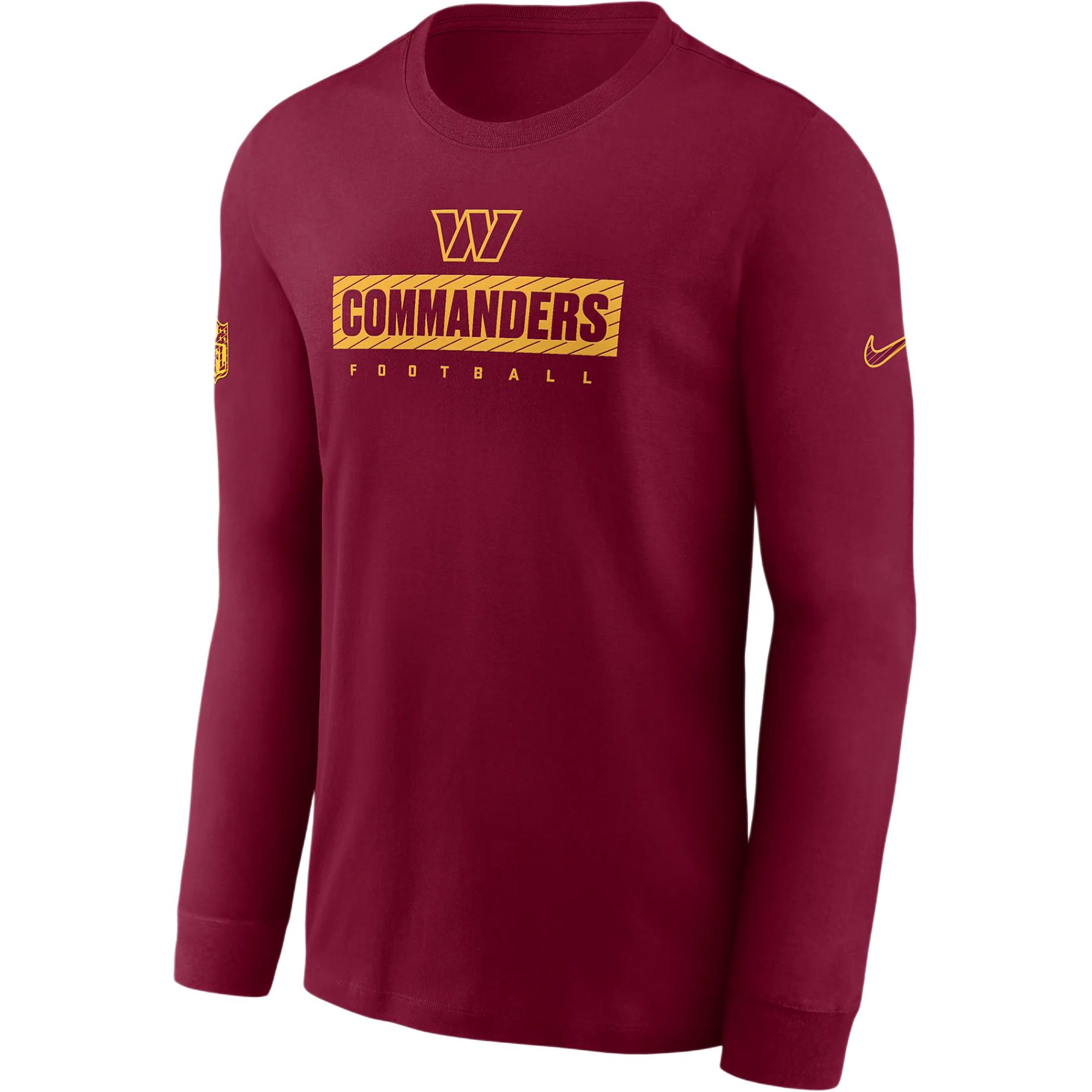 Nike Washington Commanders Sideline Team Issue Men's Nike Dri FIT Nfl Long Sleeve T Shirt