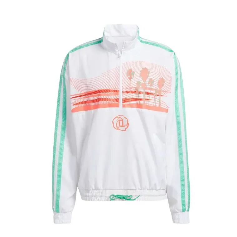 Adidas Sweatshirts Men's White Stand Collar Moderate