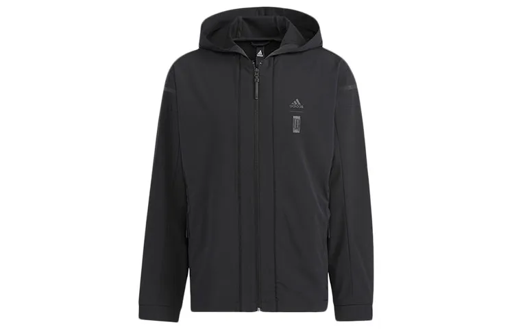 Adidas Jackets Men's Black Hooded Moderate Other