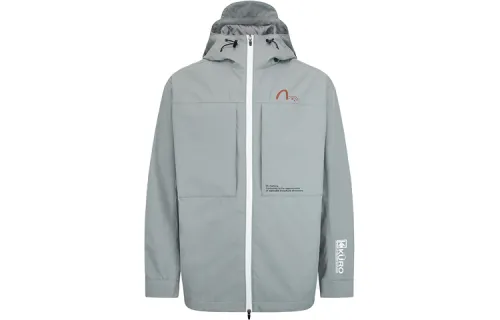 EVISU Jackets Men's Lime Gray Hooded Moderate Other