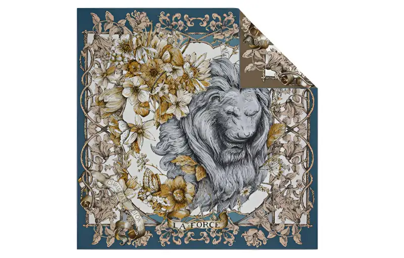 DIOR Scarves Women's Marine Blue/Hazelnut