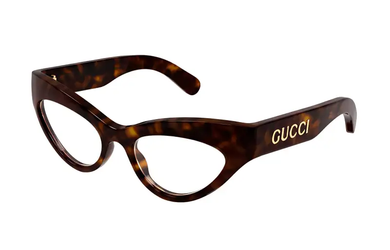 GUCCI Eyewear Cat Eye Thick Framed Glasses