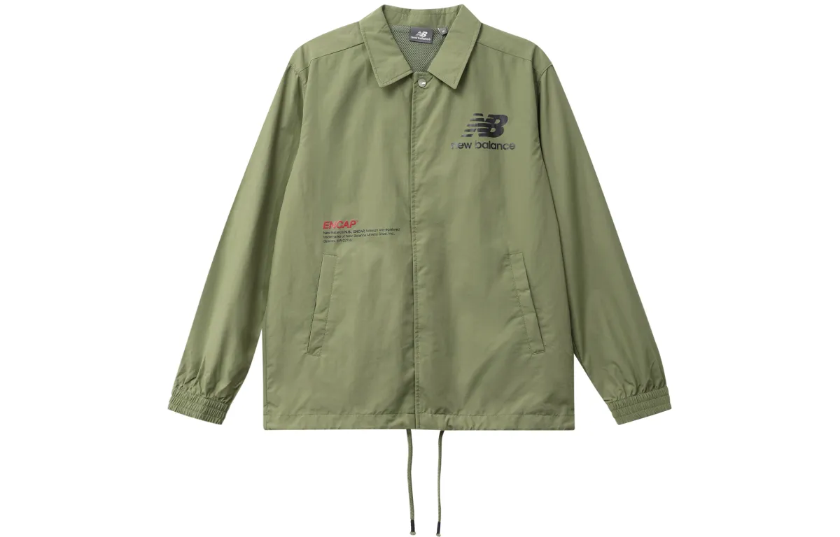 New Balance Jackets Unisex Green Lapel Moderate Other