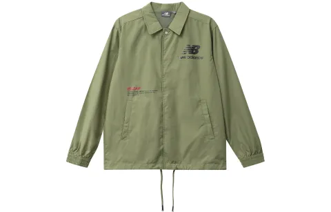 New Balance Jackets Unisex Green Lapel Moderate Other