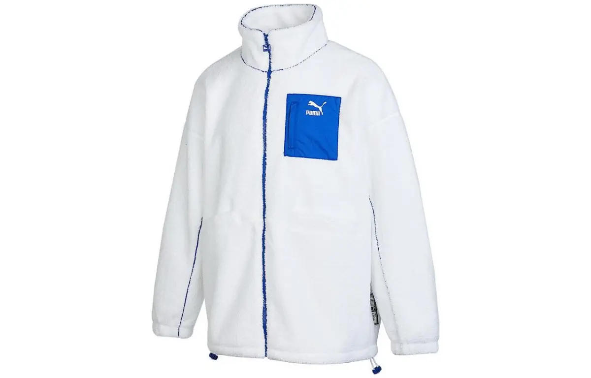 PUMA Jackets Unisex White Stand Collar Moderate Other