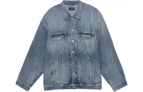 Balenciaga Oversized Political Campaign Logo Denim Jacket