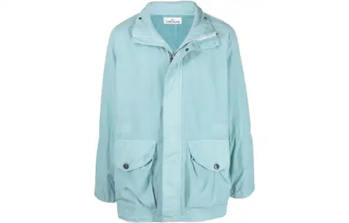 STONE ISLAND Jackets Men's Blue Turtleneck Moderate Other