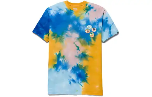 Vans T Shirts Unisex Blue Crew Neck Moderate Straight Fit