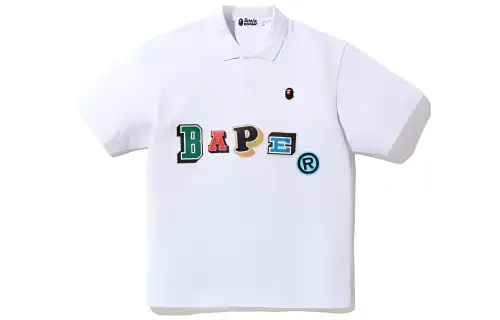 A BATHING APE Polo Shirts Men's Polo Collar Moderate Straight Fit