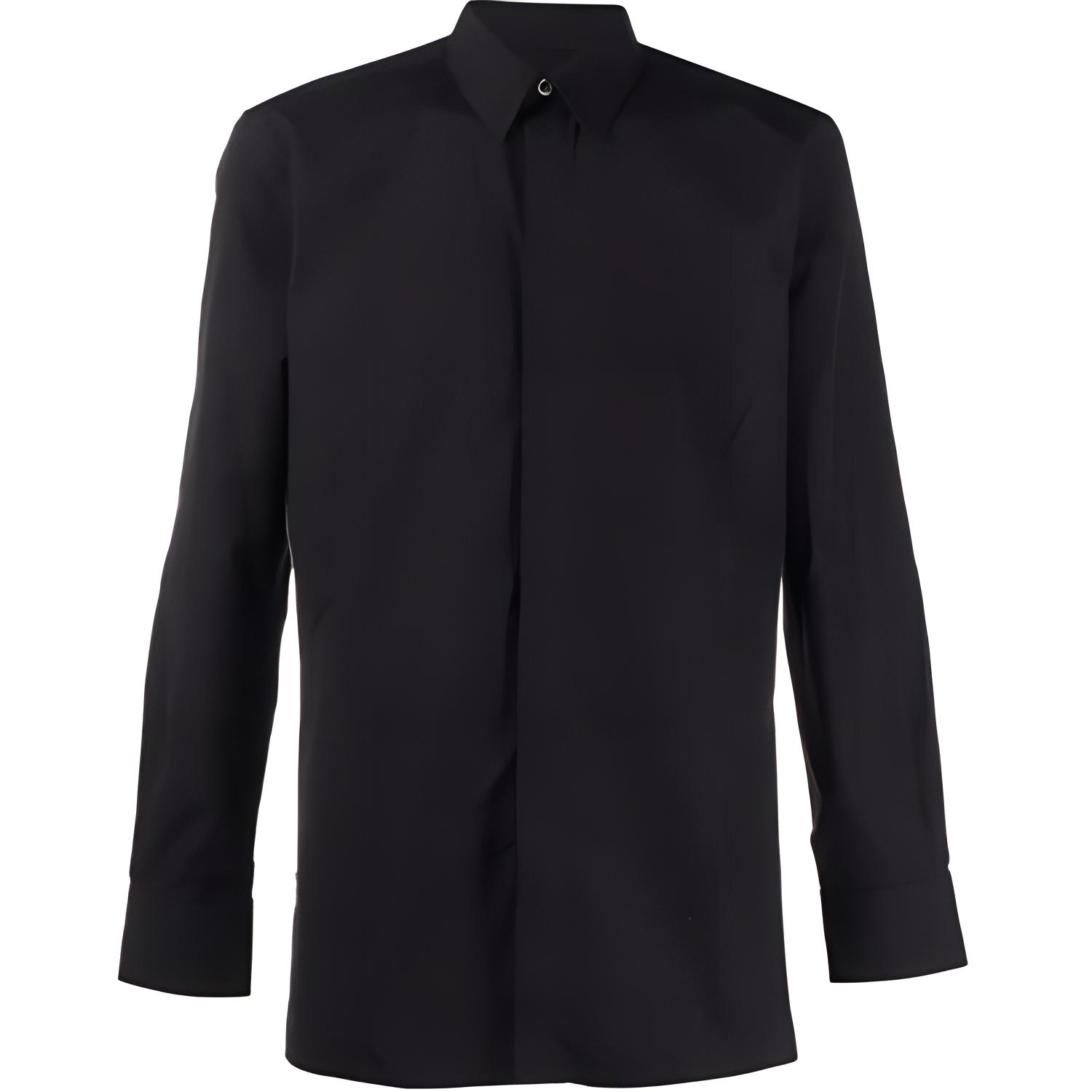 Мужская рубашка Givenchy Classic Collar Long Sleeve Shirt (черная)