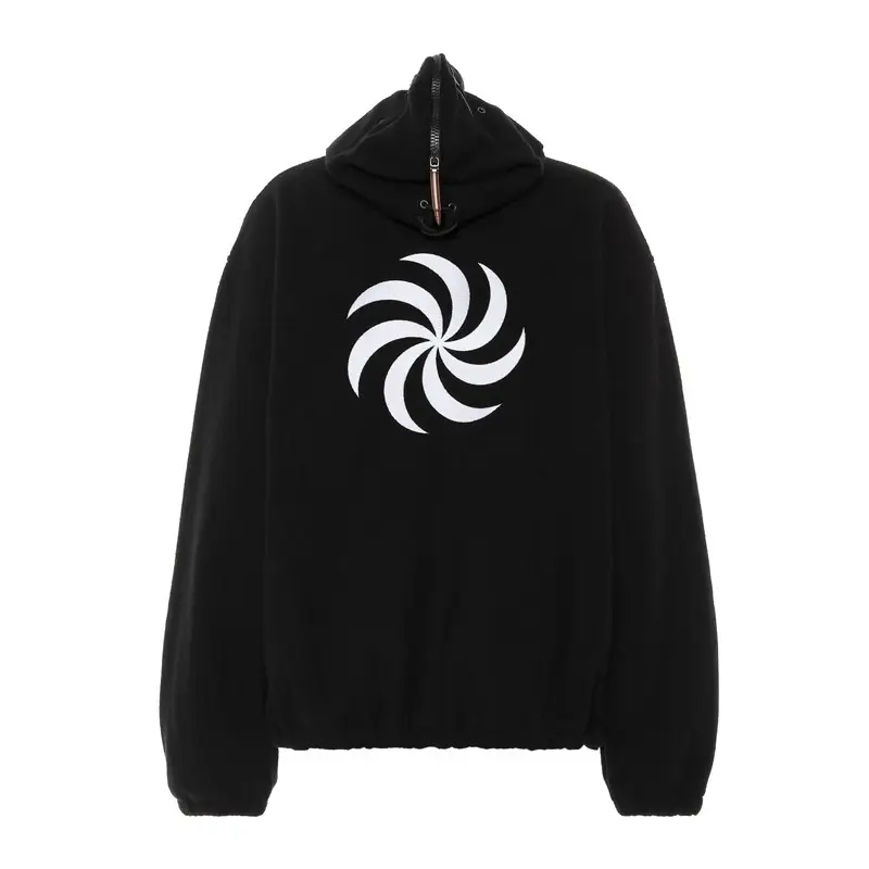 Vetements Jackets Men's Black Hooded Moderate Straight Fit